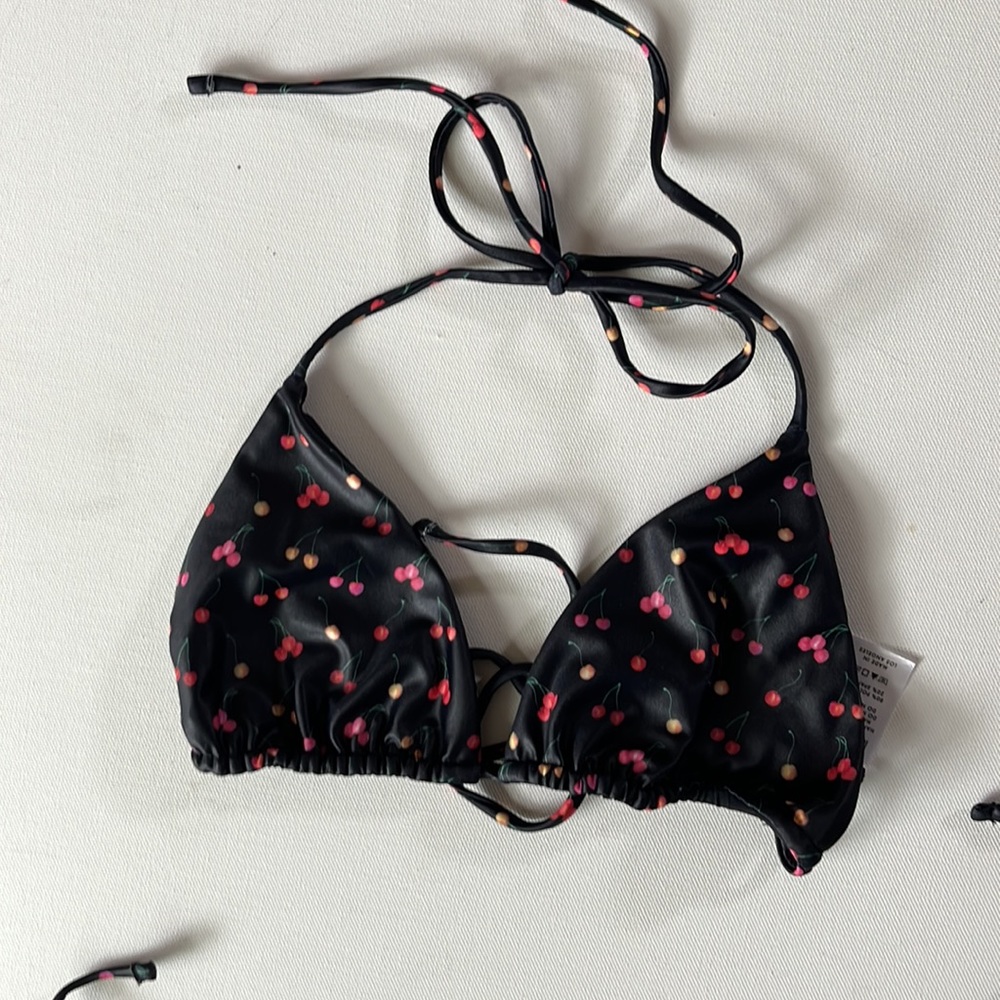 La Mariette Cherry Triangle String Bikini Top - image 5